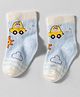 Mustang Cotton Knit Ankle Length Socks with Car Design & Stripes - Multicolor