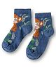 Mustang Cotton Knit Ankle Length Socks with Dino Design - Grey