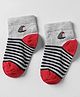 Mustang Cotton Knit Ankle Length Socks with Boat Design - White