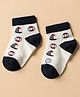 Mustang Cotton Knit Ankle Length Socks with Ship Design - Off White