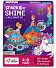 Chalk and Chuckles Sparkle & Shine 3-in-1 Craft Kit for Girls, Foil Art, Stickers & Gem Mosaics, No Mess DIY Activity for Age 49, Princess & Unicorn Theme, Birthday Gift & Screen-Free Fun