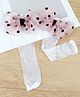 Kidofash Polka Dots Designed Bow Lace Applique Detailed Stockings - White