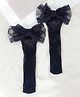 Kidofash Bow Lace Applique Detailed Stockings - Black