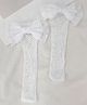 Kidofash Bow Lace Applique Detailed Stockings - White