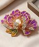 SYGA Elegant Peony Flower Brooch  Alloy, with Pearl Accent - Purple
