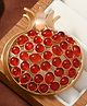 SYGA Women Retro Hollow Matte Gold Pomegranate Brooch Red Gemstone Fruit Pin - Red