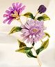 SYGA Women Floral Brooch  Alloy Flower Pin for Women, Elegant Vintage Inspired Corsage Accessory - Purple