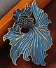SYGA Women Retro Blue Enamel Goldfish Brooch Alloy Artistic Fish Pin for Women - Blue