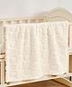 SYGA Fleece Baby Blanket Ultra Soft Heart Chex Design, Cozy Fluffy Polyester Blanket for Newborn Infant Toddler, Crib & Stroller Use 30 x 40 inch (White)