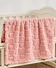 SYGA Fleece Baby Blanket Ultra Soft Heart Chex Design, Cozy Fluffy Polyester Blanket for Newborn Infant Toddler, Crib & Stroller Use 30 x 40 inch (Rose)