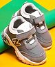 KATS Alphabet Detailed Velcro Closure Sneakers - Grey