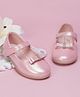 Neska Moda Holographic With Velcro Closure Mary Jane Ballerinas - Pink