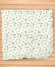 CUCUMBER Cotton Knit Towel With Frill Detailing & Dragon Fly Print L 81 x B 81 cm - Light Blue