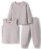 Babyhug Knit Full Sleeves Solid Colour Thermal Inner Wear - Light Grey