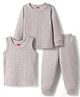 Babyhug Knit Full Sleeves Solid Colour Thermal Inner Wear - Light Grey