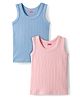 Babyhug Knit Sleeveless Solid Color Thermal Inner Wear Vest Pack of 2 - Pink & Light Blue
