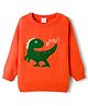 Mark & Mia Knit Full Sleeves Pullover Sweater with Dino Embroidery - Orange