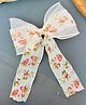 Radhya accessories Floral Designed Bow Applique Detailed Alligator Clip - Cream