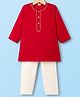 Babyhug Cotton Woven Full Sleeves Solid Colour Kurta Pajama Set - Red