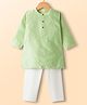 Babyhug Cotton Woven Full Sleeves Embroidered Kurta Pajama Set - Light Green