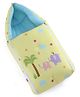 Babyhug 100% Cotton Digital Print Sleeping Bag Elephant Print - Yellow| Soft & Cozy|Lightweight & Easy to Carry| Travel Friendly|Easy Zipper Closure| Newborn Essential| Machine Washable|Gifting Option