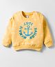 Tango Knit Full Sleeves Pullover Fleece Sweatshirt with Anchor Print - Yellow