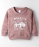 Tango Looper Knit Full Sleeves T-Shirt with Vehicle Print - Rose Gold