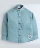 BAATCHEET Cotton Woven Full Sleeves Evil Eye Patch Embroidered Shirt - Green