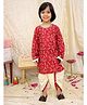 KID1 Cotton Woven Full Sleeves Fish Printed Dhoti Kurta - Maroon