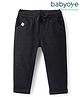 Babyoye Cotton Blend Woven Full Length Washed Denim Jeans with Stretch - Black