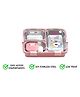Rushabh Novelty Stainless Steel,Easy access compartments, leak proof, use for office, school and travelling Lunch Box 7121-Pink