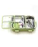Rushabh Novelty Stainless Steel,Easy access compartments, leak proof, use for office, school and travelling Lunch Box 7135-Green