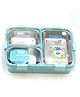 Rushabh Novelty Stainless Steel,Easy access compartments, leak proof, use for office, school and travelling Lunch Box 7135-Blue