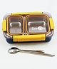 Rushabh Novelty Stainless Steel,Easy access compartments, leak proof, use for office, school and travelling Lunch Box 2558-Blue