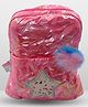 Rushabh Novelty School Bag 8379D-798-Pink-12 Inch-Star design
