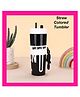 Kritiu Printed Tumbler With Lid|Sipper|BPA Free|Leak Resistant|Freezer Safe| 950 ml|Perfect for Kids And Adults - White