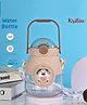 Kritiu Cute Patch Sipper Water Bottle|BPA Free|Leak Resistant|Freezer Safe| 900 ml|Perfect for School Kids & Outdoors- Brown