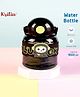 Kritiu Cute Patch Sipper Water Bottle|BPA Free|Leak Resistant|Freezer Safe| 1000 ml|Perfect for School Kids & Outdoors- Black