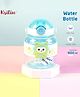Kritiu Cute Patch Sipper Water Bottle|BPA Free|Leak Resistant|Freezer Safe| 1000 ml|Perfect for School Kids & Outdoors- Skyblue
