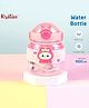Kritiu Cute Patch Sipper Water Bottle|BPA Free|Leak Resistant|Freezer Safe| 1000 ml|Perfect for School Kids & Outdoors- Pink