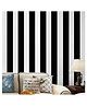 JAAMSO ROYALS White & Black Plain Design Vinyl Wallpaper (200 cm X 45 cm)
