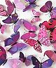 JAAMSO ROYALS Purple 3D Butterflies Home Décor 12 Pieces Sticker Sheet (16cm X 13cm)