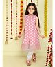 The Magic Wand Cotton Woven Sleeveless Polka Dots Printed Lace Embellished Kurta With Pant Set - Pink
