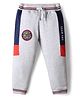 Babyhug French Terry Knit Full Length Lounge Pant With Cut & Sew Design - White