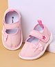 Cute Walk by Babyhug Casual Shoes With Velcro Closure & Bow Applique - Pink