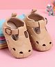 Babyoye Clip Closure Solid Color Booties - Khaki