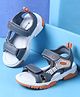 Cute Walk by Babyhug Velcro Closure Sandal With Colour Block - Grey