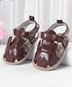 Cute Walk by Babyhug Booties with Buckle Closure & Ear Applique - Brown