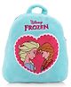Disney Frozen Soft Plush Backpack with 7 Litres Capacity Elsa & Anna Print Light Blue - Height 12 Inches