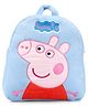 PEPPA PIG Soft Plush Backpack with Patch Detailing Light Blue - Height 12 Inches